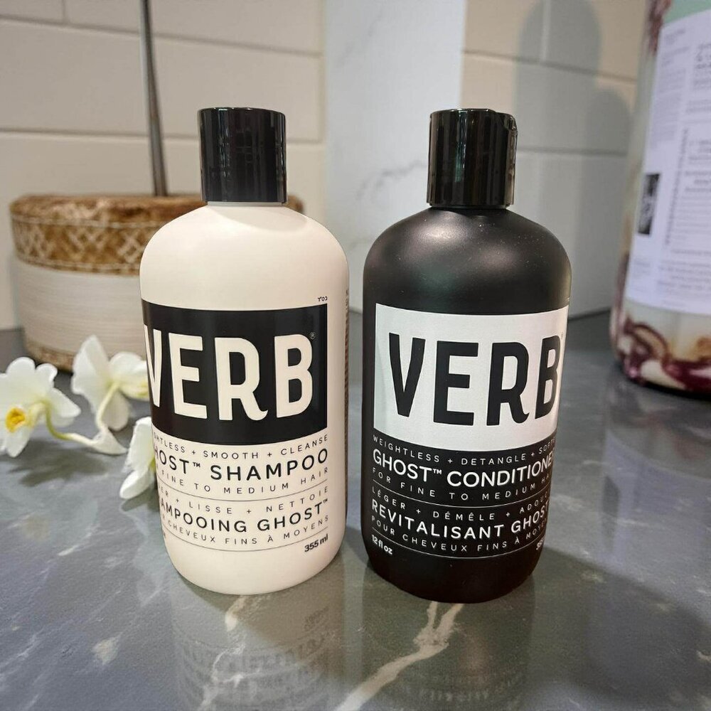 Verb Ghost Weightless Detangle Moisture Shampoo Conditioner 12 oz